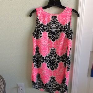 Bright & colorful dress (pink and navy). Size: s!